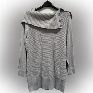 Style & Co. | Metallic and Button Sweater